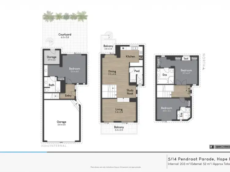 Floorplan of Homely townhouse listing, 5/14 Pendraat Parade, Hope Island QLD 4212