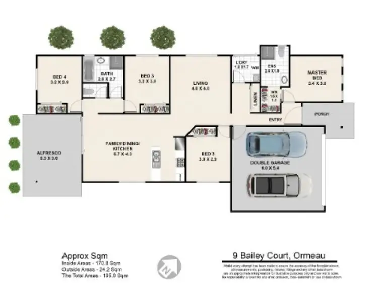 Floorplan of Homely house listing, 9 Bailey Court, Ormeau QLD 4208
