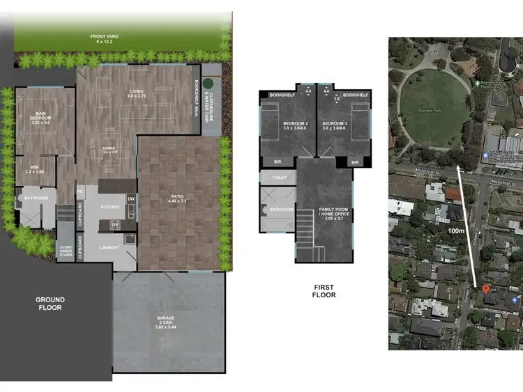 Floorplan of Homely townhouse listing, 1/12 Donald Street, Mount Waverley VIC 3149