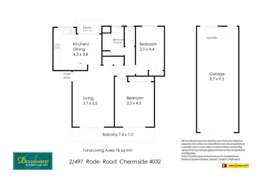 Floorplan of Homely apartment listing, 2/497 Rode Road, Chermside QLD 4032