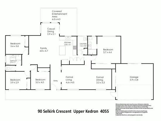 Floorplan of Homely house listing, 90 Selkirk Crescent, Upper Kedron QLD 4055