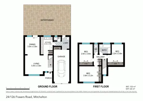 Floorplan of Homely townhouse listing, 24/126 Frasers Road, Mitchelton QLD 4053