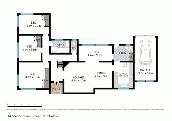 Floorplan of Homely house listing, 34 Station View Street, Mitchelton QLD 4053