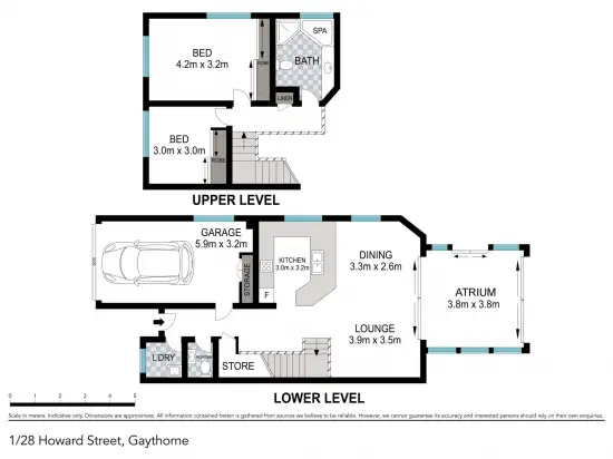 Floorplan of Homely townhouse listing, 1/28 Howard Street, Gaythorne QLD 4051