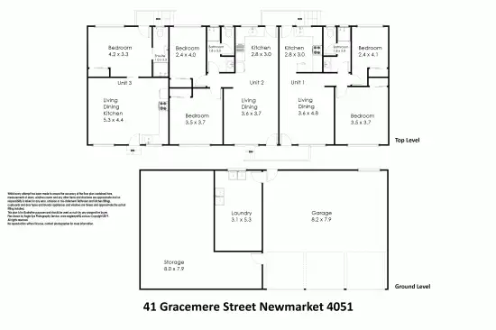 Floorplan of Homely block of units listing, 41 Gracemere Street, Newmarket QLD 4051