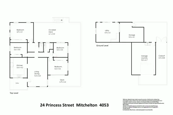 Floorplan of Homely house listing, 24 Princess Street, Mitchelton QLD 4053