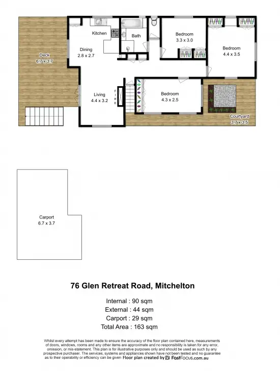 Floorplan of Homely house listing, 76 Glen Retreat Road, Mitchelton QLD 4053