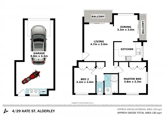 Floorplan of Homely apartment listing, 4/29 Kate Street, Alderley QLD 4051