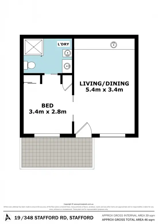 Floorplan of Homely apartment listing, 19/348 Stafford Road, Stafford QLD 4053