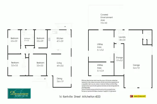Floorplan of Homely house listing, 16 Kentville Street, Mitchelton QLD 4053