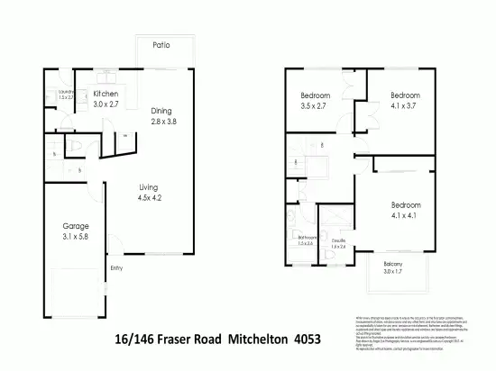 Floorplan of Homely townhouse listing, 16/146 Frasers Road, Mitchelton QLD 4053