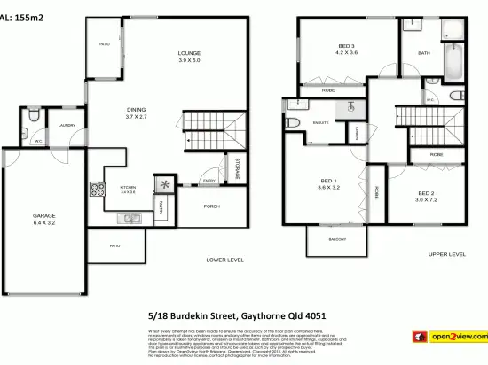 Floorplan of Homely townhouse listing, 5/18 Burdekin Street, Gaythorne QLD 4051