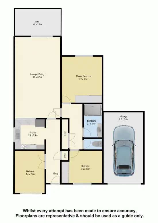 Floorplan of Homely villa listing, 1/110 Clover Street, Enoggera QLD 4051