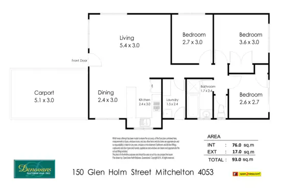 Floorplan of Homely house listing, 150 Glen Holm St, Mitchelton QLD 4053