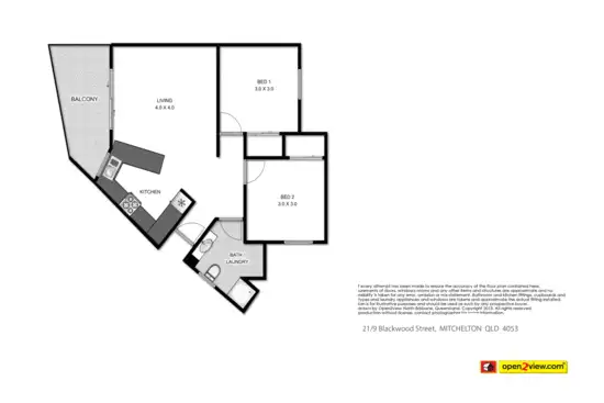 Floorplan of Homely unit listing, 21/9 Blackwood Street, Mitchelton QLD 4053