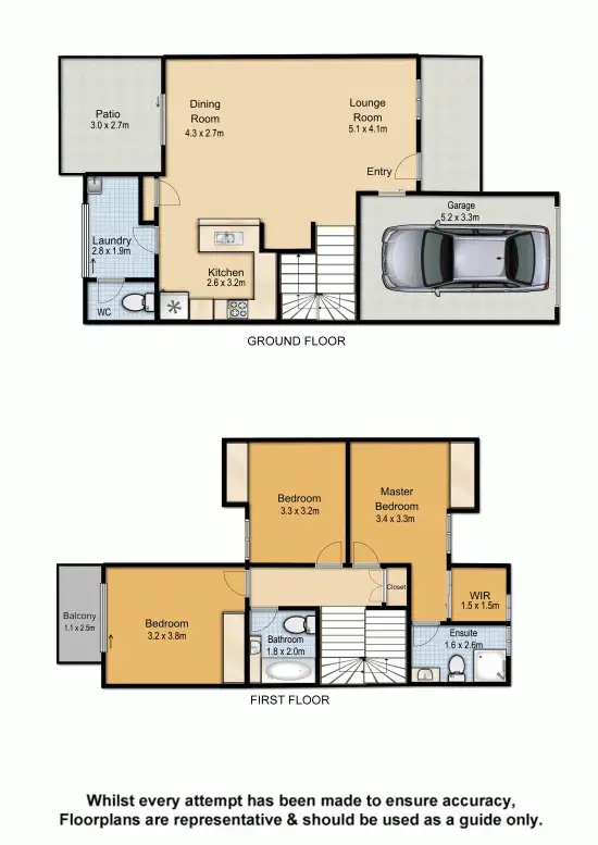 Floorplan of Homely townhouse listing, 65 Lockrose Street, Mitchelton QLD 4053