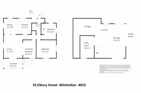 Floorplan of Homely house listing, 33 Elbury Street, Mitchelton QLD 4053