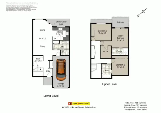 Floorplan of Homely townhouse listing, 6/100 Lockrose Street, Mitchelton QLD 4053