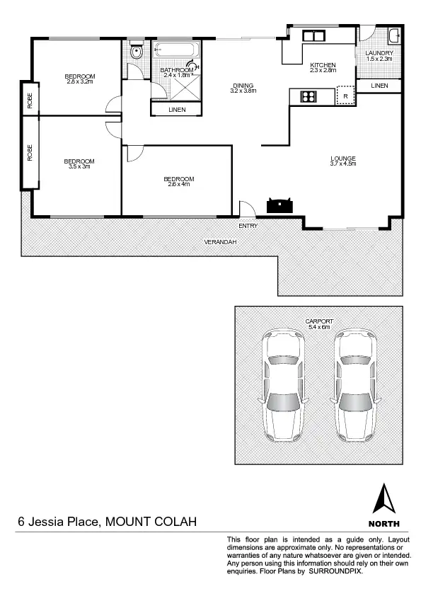 Floorplan of Homely house listing, 6 Jessica St, Mount Colah NSW 2079