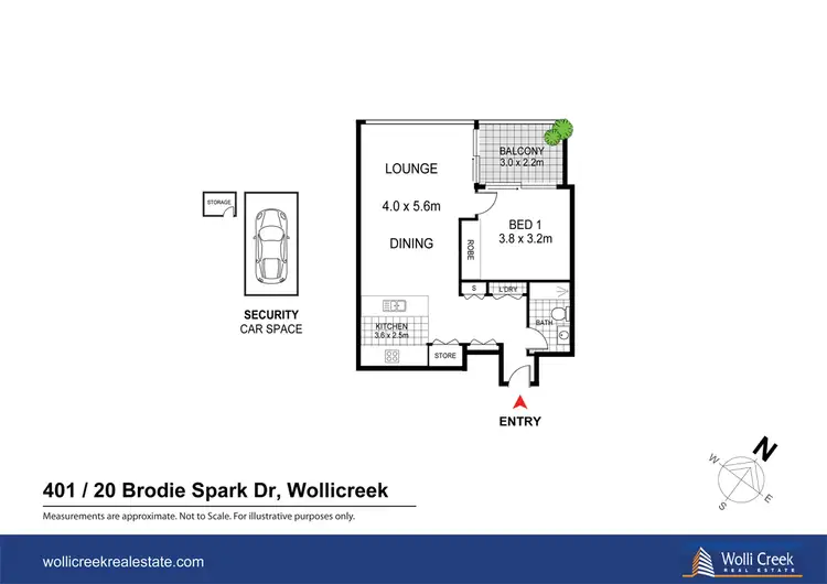 Floorplan of Homely apartment listing, 401/20 Brodie Spark Dr, Wolli Creek NSW 2205