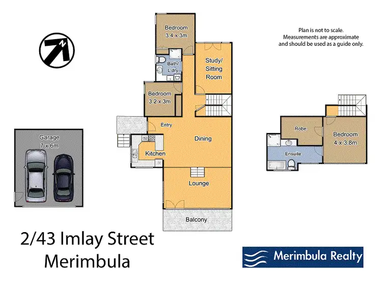 Floorplan of Homely semi-detached listing, 2/43 Imlay St, Merimbula NSW 2548