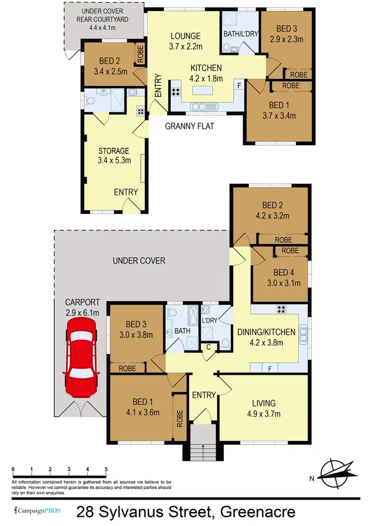 Floorplan of Homely house listing, 28 Sylvanus St, Greenacre NSW 2190