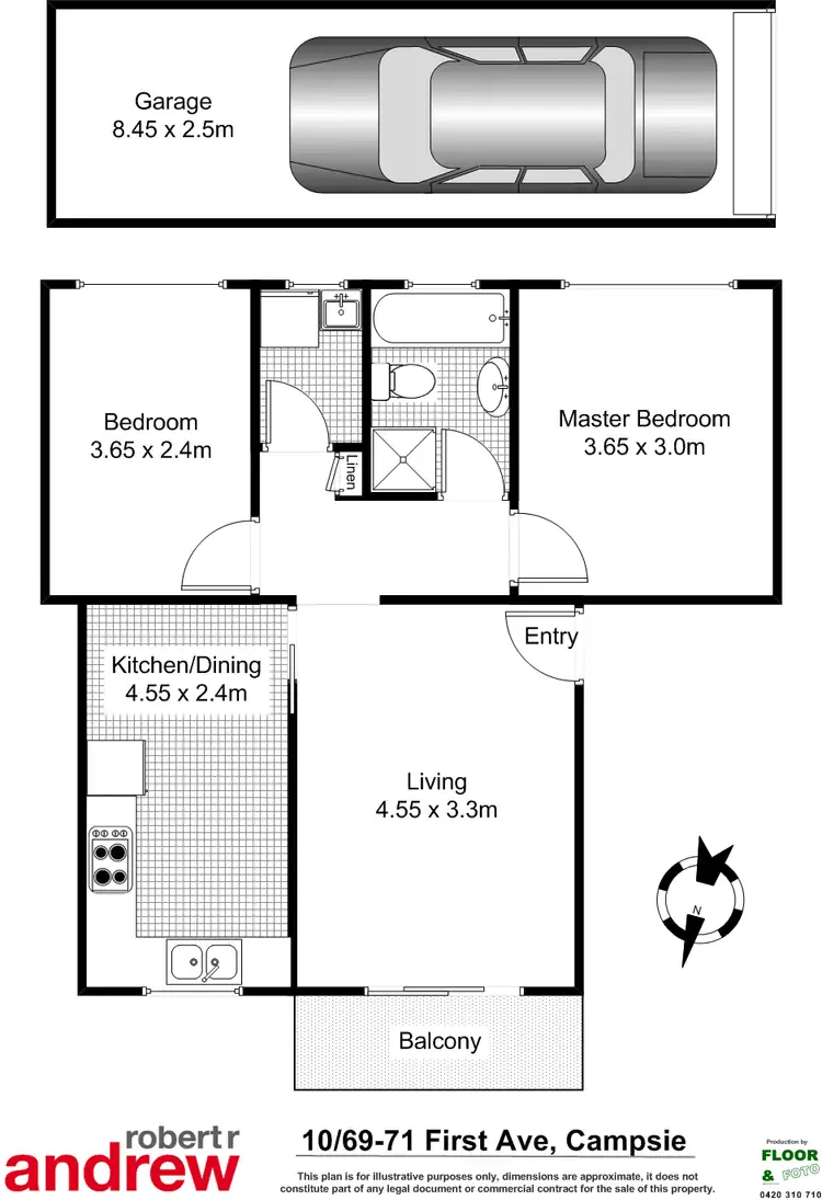 Floorplan of Homely apartment listing, 10/69-71 First Ave, Campsie NSW 2194