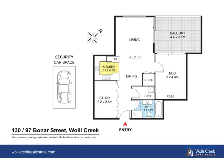Floorplan of Homely apartment listing, 130/97 Bonar St, Wolli Creek NSW 2205