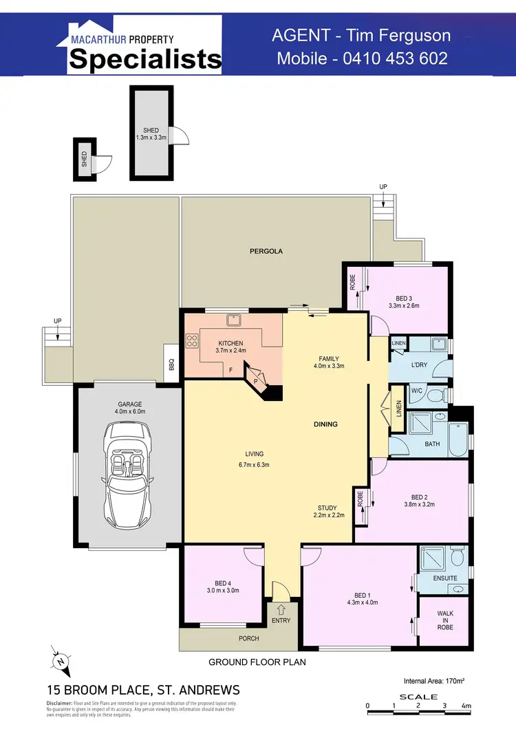 Floorplan of Homely house listing, 15 Broom Place, St Andrews NSW 2566