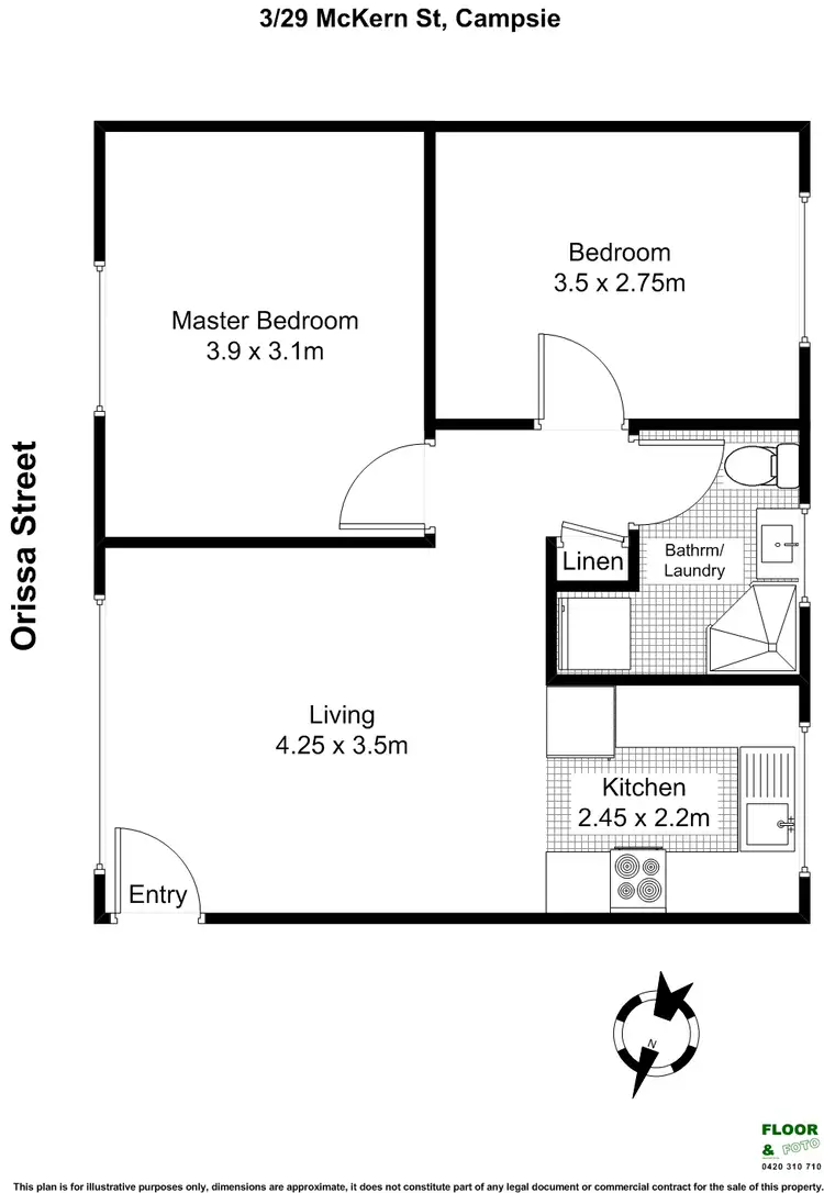 Floorplan of Homely unit listing, 3/29 Mckern Street, Campsie NSW 2194
