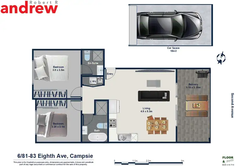 Floorplan of Homely apartment listing, 6/81-83 Eighth Avenue, Campsie NSW 2194