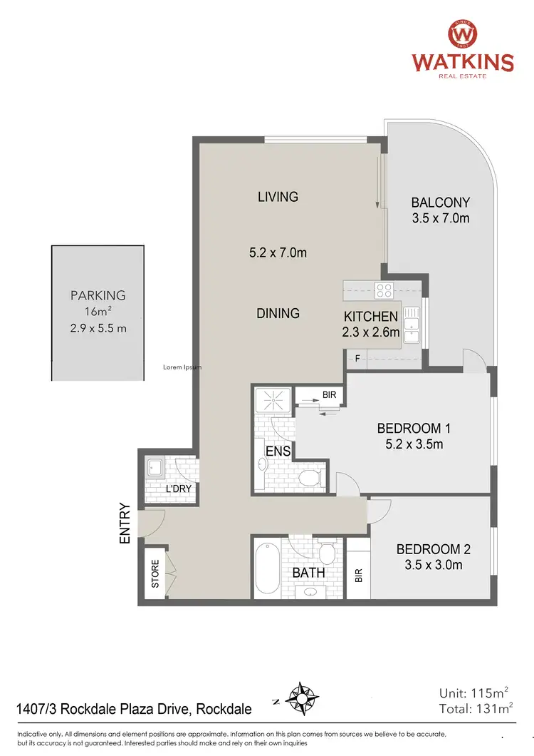 Floorplan of Homely apartment listing, 1407/3 Rockdale Plaza Drive, Rockdale NSW 2216
