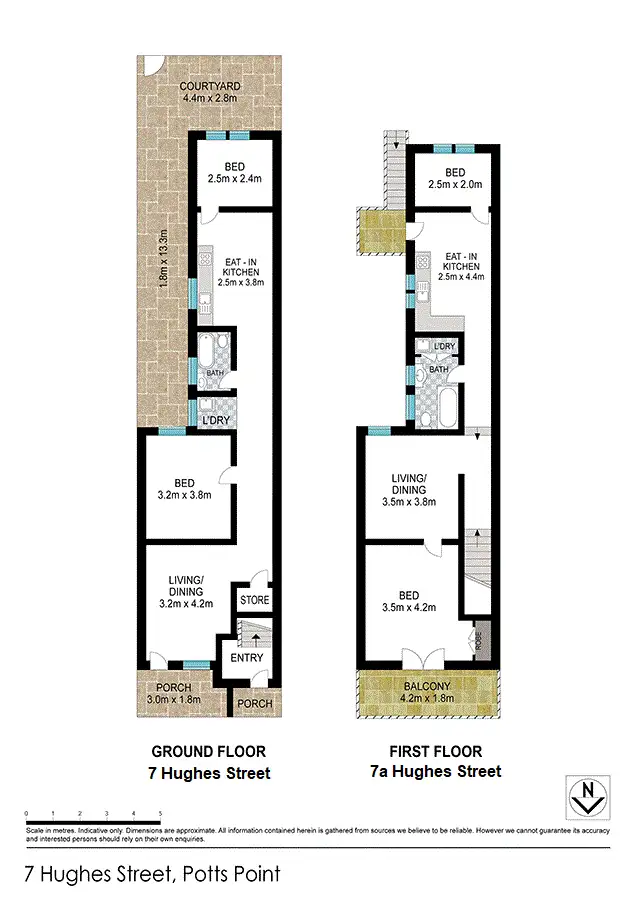 Floorplan of Homely terrace listing, 7-7A Hughes Street, Potts Point NSW 2011