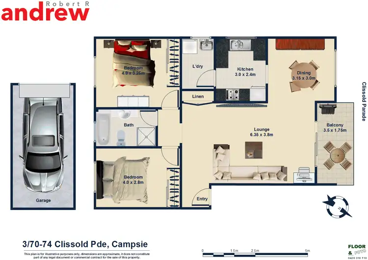 Floorplan of Homely apartment listing, 3/70-74 Clissold Parade, Campsie NSW 2194
