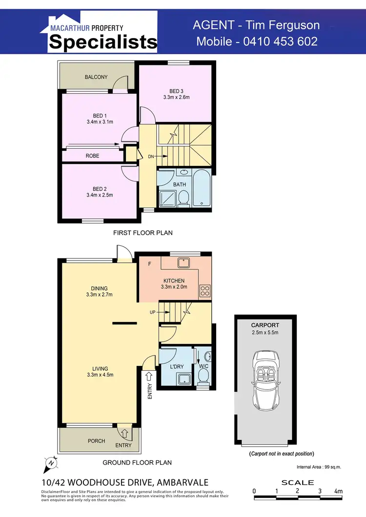 Floorplan of Homely townhouse listing, 10/42 Woodhouse Drive, Ambarvale NSW 2560