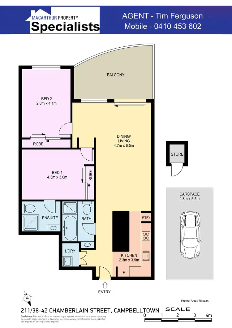 Floorplan of Homely unit listing, 211/38-42 Chamberlain Street, Campbelltown NSW 2560