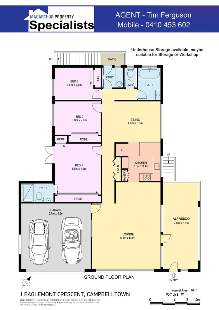 Floorplan of Homely house listing, 1 Eaglemont Crescent, Campbelltown NSW 2560