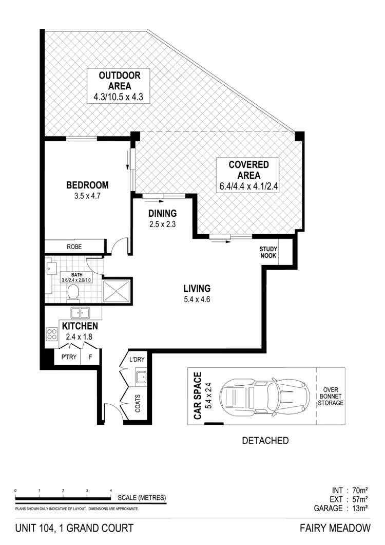 Floorplan of Homely unit listing, 104/1 Grand Court, Fairy Meadow NSW 2519
