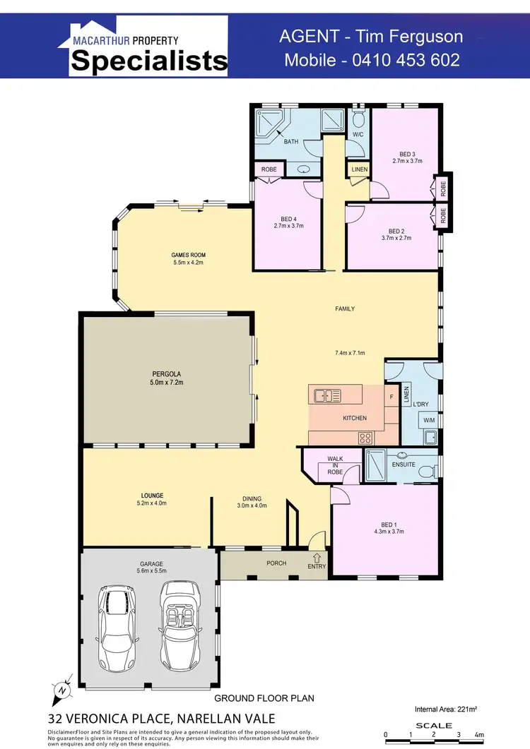 Floorplan of Homely house listing, 32 Veronica Place, Narellan Vale NSW 2567