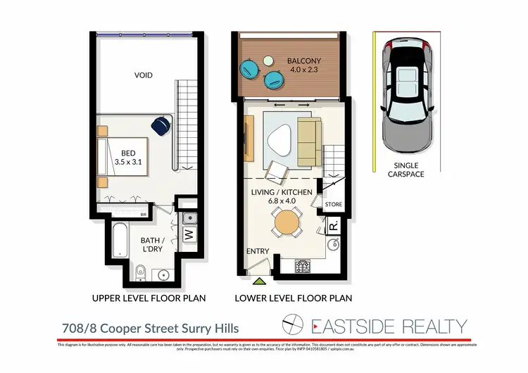 Floorplan of Homely apartment listing, 708/8 Cooper Street, Surry Hills NSW 2010