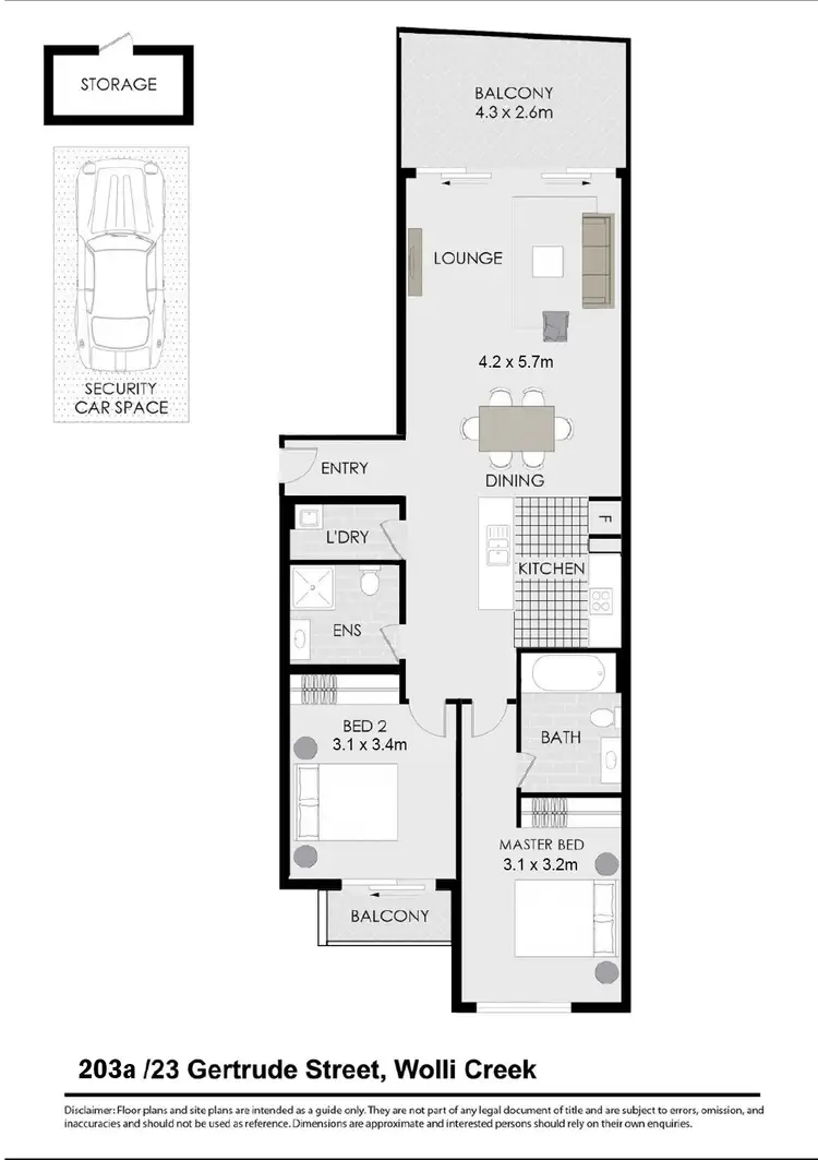 Floorplan of Homely apartment listing, 203a/23 Gertrude Street, Wolli Creek NSW 2205