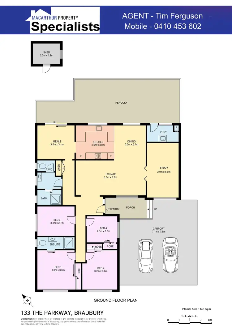 Floorplan of Homely house listing, 133 The Parkway, Bradbury NSW 2560