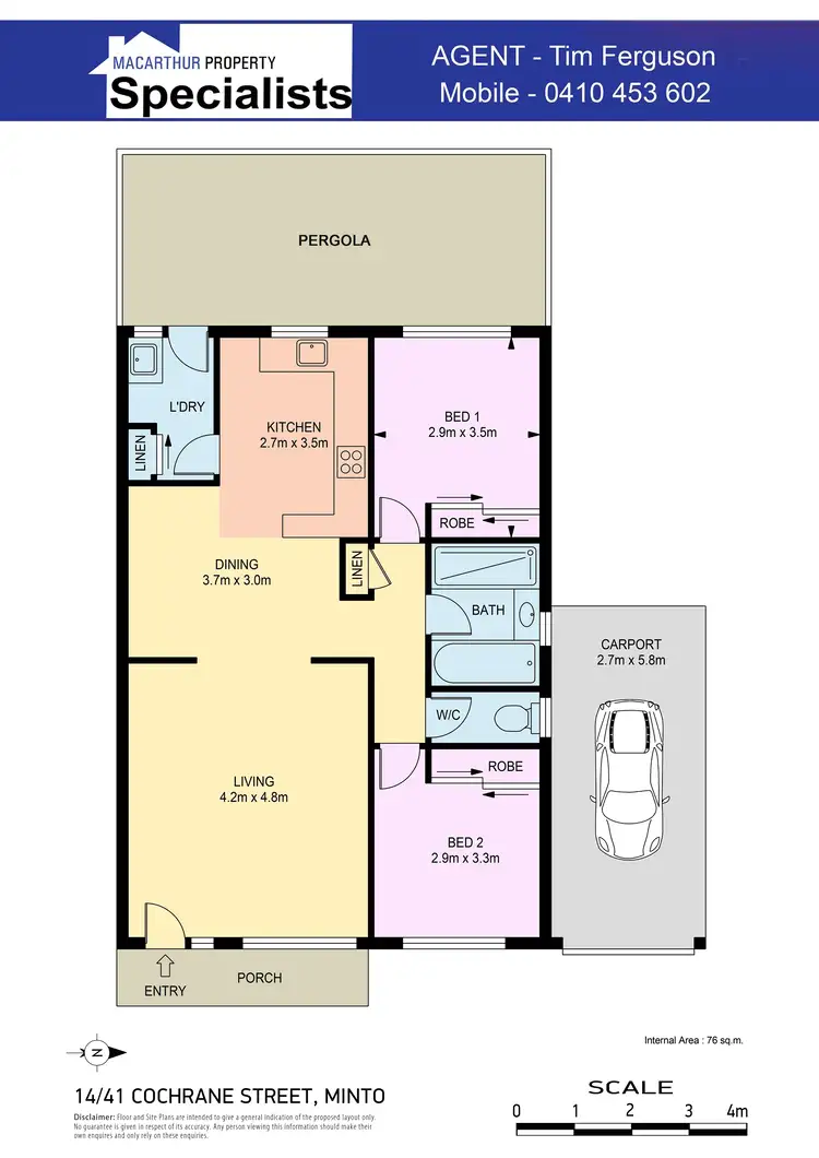 Floorplan of Homely villa listing, 14/41 Cochrane Street, Minto NSW 2566