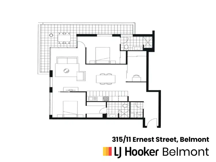 Floorplan of Homely unit listing, 315/11 Ernest Street, Belmont NSW 2280