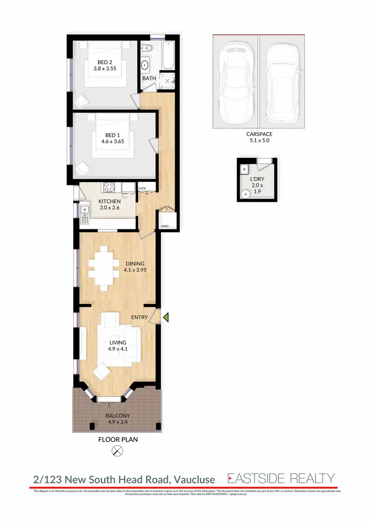 Floorplan of Homely apartment listing, 2/123 New South Head Road, Vaucluse NSW 2030
