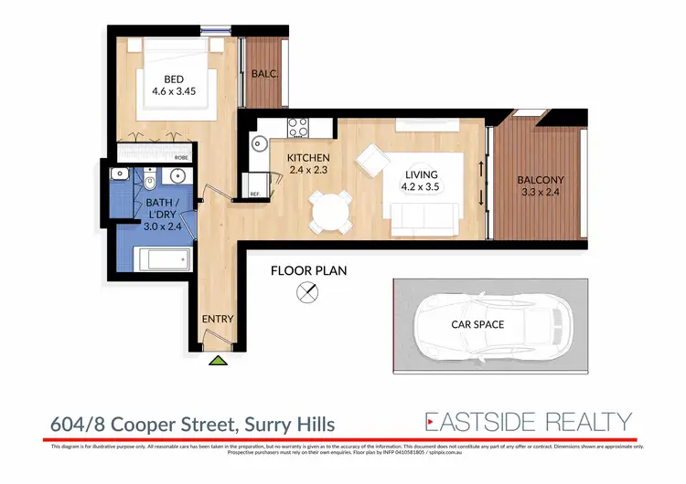 Floorplan of Homely apartment listing, 604/8 Cooper  Street, Surry Hills NSW 2010