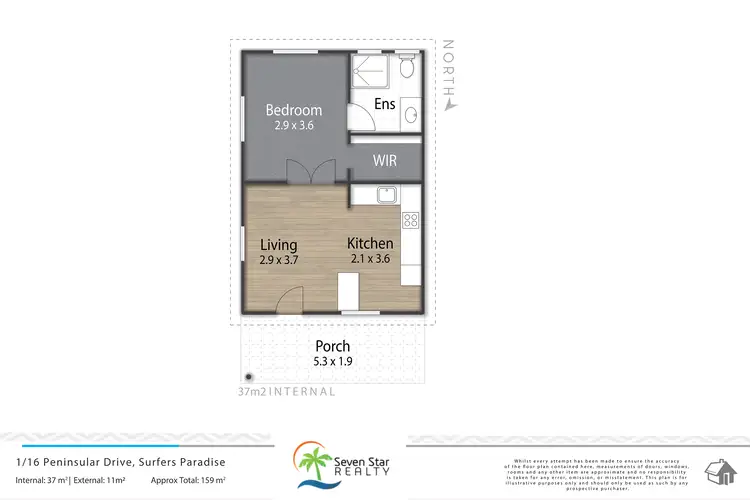 Floorplan of Homely unit listing, 1/16 Peninsular Drive Drive, Surfers Paradise QLD 4217