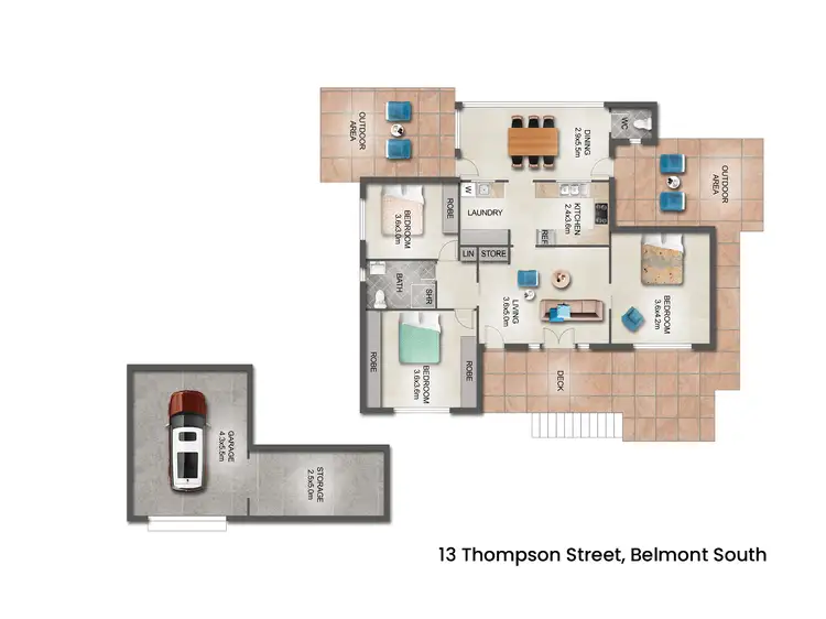 Floorplan of Homely house listing, 13 Thompson Street, Belmont South NSW 2280