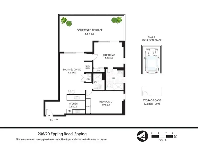 Floorplan of Homely apartment listing, 206/20 Epping Road, Epping NSW 2121