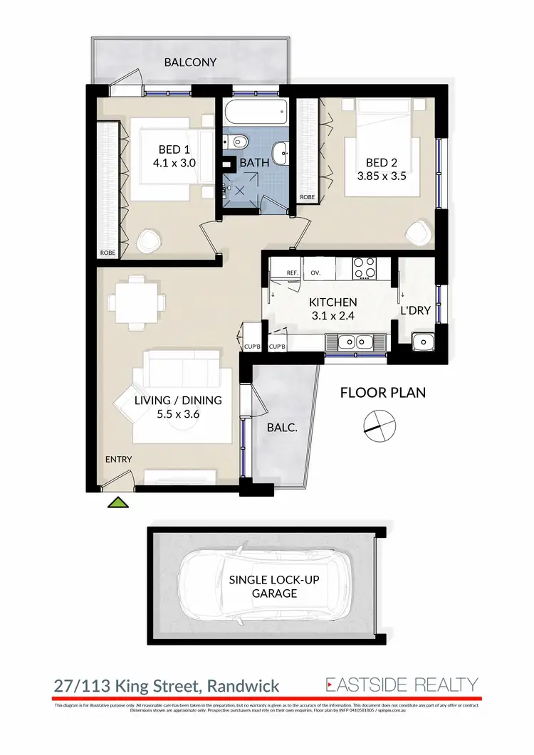Floorplan of Homely apartment listing, 27/113 King Street, Randwick NSW 2031